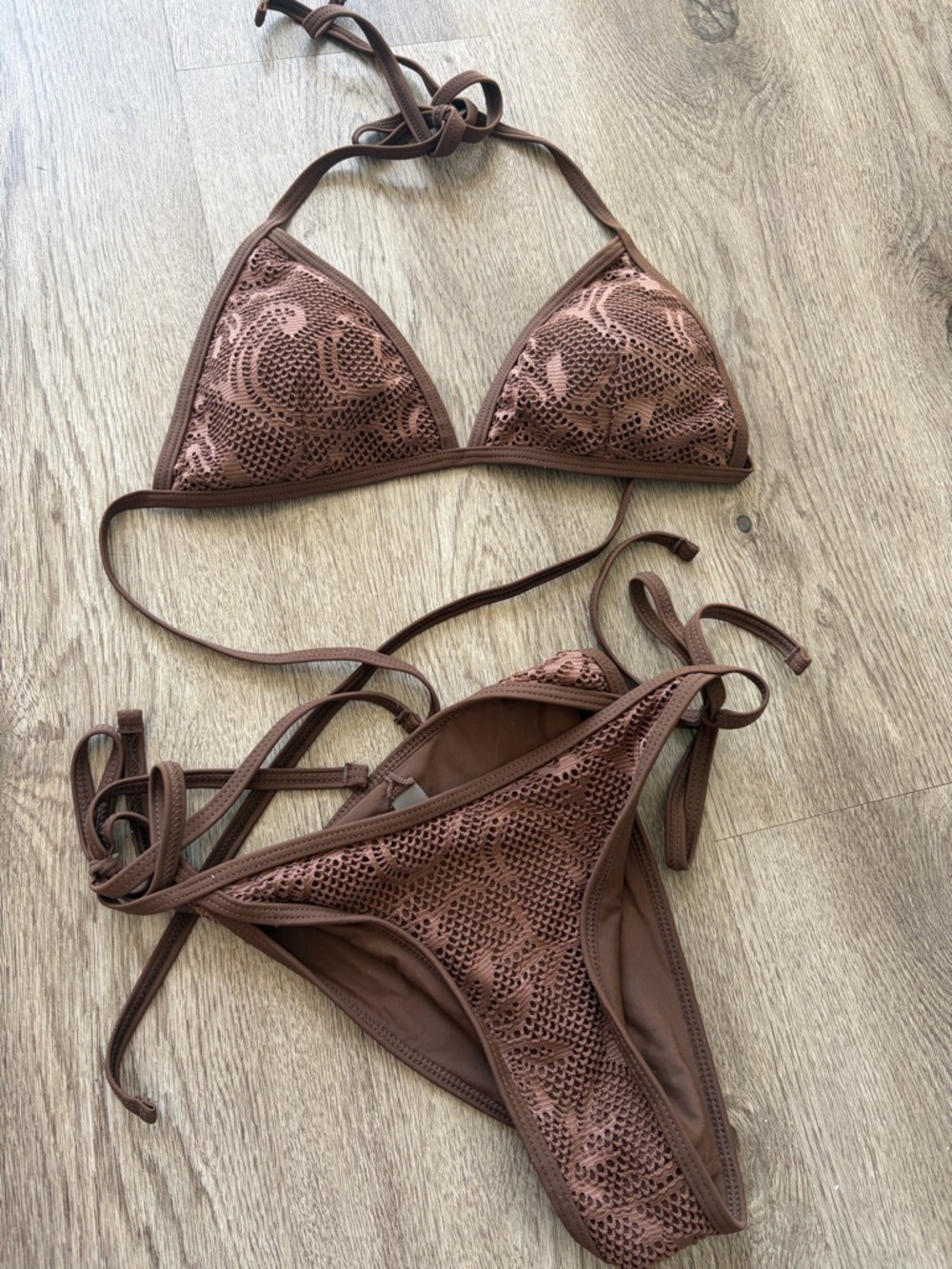 Samiol lace brown bikini set
